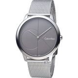 Calvin Klein Minimal Black Dial Silver Mesh Bracelet Watch for Men - K3M21123 Authentic Buy Shop Now