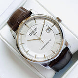 Tissot Luxury Powermatic 80 Silver Dial Brown Leather Strap Watch For Men - T086.407.16.031.00 Authentic Buy Shop Now
