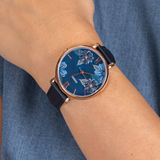 Fossil Jacqueline Blue Dial Blue Leather Strap Watch for Women - ES4673 Authentic Buy Shop Now