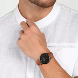 Fossil The Minimalist Black Dial Brown Leather Strap Watch for Men - FS5305 Authentic Buy Shop Now
