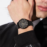 Armani Exchange Cayde Chronograph Black Dial Black Mesh Strap Watch For Men - AX2716 Authentic Buy Shop Now