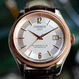 Tissot T Classic Ballade Powermatic 80 Lady Silver Dial Brown Leather Strap Watch For Women - T108.408.26.037.00 Authentic Buy Shop Now