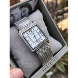 Guess Highline White Dial Silver Mesh Bracelet Watch For Women - W0826L1 Authentic Buy Shop Now