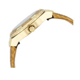 Guess Limelight Quartz Gold Dial Gold Leather Strap Watch For Women - W0775L13 Authentic Buy Shop Now