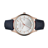 Emporio Armani Classic Silver Dial Blue Leather Strap Watch For Men - AR11131 Authentic Buy Shop Now
