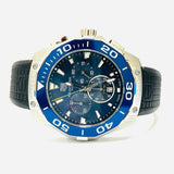 Tag Heuer Aquaracer Chronograph Blue Dial Black Rubber Strap Watch for Men - CAY111B.FT6041 Authentic Buy Shop Now