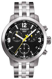 Tissot T Sport PRC200 Chronograph Black Dial Silver Steel Strap Watch for Men - T17.1.586.52 Authentic Buy Shop Now