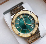 Versace Greca Green Dial Silver Steel Strap Watch for Women - VEVH00720 Authentic Buy Shop Now
