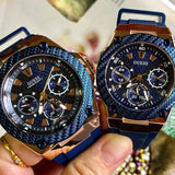 Guess Zena Blue Dial Blue Silicone Strap Watch For Women - W1094L2 Authentic Buy Shop Now