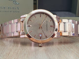 Burberry The City Rose Gold Dial Rose Gold Steel Strap Watch for Women - BU9034 Authentic Buy Shop Now