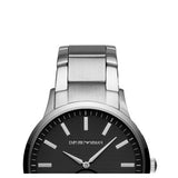 Emporio Armani Renato Quartz Black Dial Silver Steel Strap Watch For Men - AR11118 Authentic Buy Shop Now