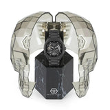 Philipp Plein High-Conic Automatic Black Dial Black Steel Strap Watch For Men- PWRAA0423 Authentic Buy Shop Now