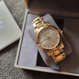Burberry The City Gold Dial Gold Steel Strap Watch for Women - BU9134 Authentic Buy Shop Now