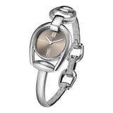 Gucci Horsebit Collection Quartz Brown Dial Silver Steel Strap Watch For Women - YA139501 Authentic Buy Shop Now