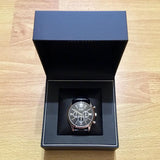 Hugo Boss Ambassador Chronograph Quartz Black Dial Black Leather Strap Watch For Men - HB1513194 Authentic Buy Shop Now