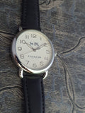 Coach Delancey White Dial Black Leather Strap Watch for Women - 14502714 Authentic Buy Shop Now