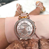 Michael Kors Parker Pink Dial Two Tone Steel Strap Watch for Women - MK6110 Authentic Buy Shop Now