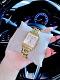 Guess Vanity Diamonds Silver Dial Gold Steel Strap Watch for Women - W1030L2 Authentic Buy Shop Now