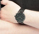 Calvin Klein Post Minimal Chronograph Black Dial Black Leather Strap Watch for Men - K7627401 Authentic Buy Shop Now