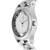 Marc Jacobs Henry Transparent Silver Dial Silver Steel Strap Watch for Women - MBM3205 Authentic Buy Shop Now