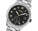 Hugo Boss Legacy Black Dial Silver Steel Strap Watch for Men - 1513671 Authentic Buy Shop Now