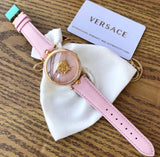 Versace Palazzo Empire Pink Dial Pink Leather Strap Watch for Women - VCO030017 Authentic Buy Shop Now