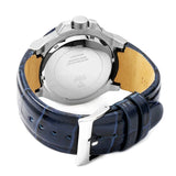 Guess Rigor Multifunction Chronograph Blue Dial Blue Leather Strap Watch For Men - W0040G7 Authentic Buy Shop Now