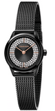 Calvin Klein Minimal Diamonds Black Dial Black Mesh Bracelet Watch for Women - K3M2342R Authentic Buy Shop Now