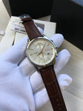 Hugo Boss Jet Chronograph Quartz Silver Dial Brown Leather Strap Watch For Men - HB1513280 Authentic Buy Shop Now