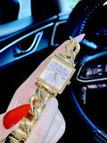 Guess Vanity Diamonds Silver Dial Gold Steel Strap Watch for Women - W1030L2 Authentic Buy Shop Now