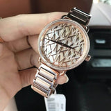 Michael Kors Portia Quartz Silver Dial Rose Gold Steel Strap Watch For Women - MK3887 Authentic Buy Shop Now