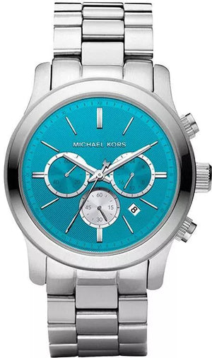Michael Kors Runway Quartz Blue Dial Silver Steel Strap Watch For Women - MK5953 Authentic Buy Shop Now