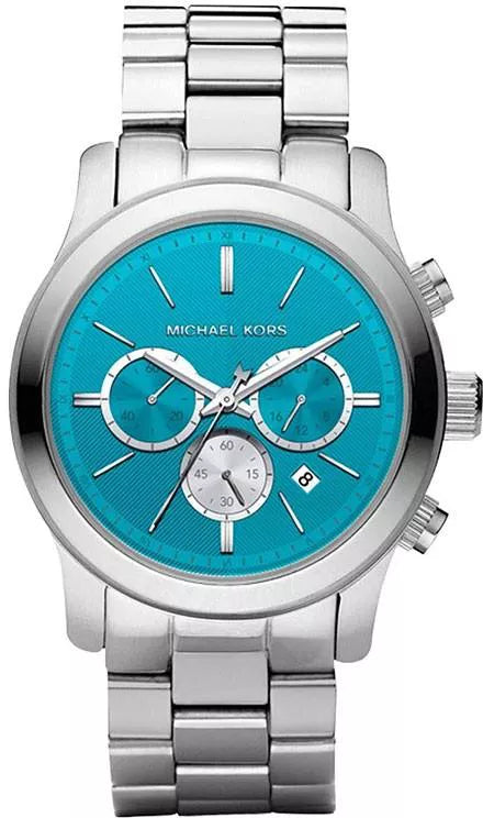 Michael Kors Runway Quartz Blue Dial Silver Steel Strap Watch For Women - MK5953 Authentic Buy Shop Now