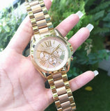 Michael Kors Bradshaw Gold Dial Two Tone Steel Strap Watch for Women - MK6359 Authentic Buy Shop Now