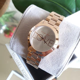 Michael Kors Slim Runway White Dial Rose Gold Steel Strap Watch For Women - MK3804 Authentic Buy Shop Now