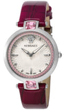 Versace Olympo Crystal Gleam White Dial Purple Leather Strap Watch for Women - VAN010016 Authentic Buy Shop Now