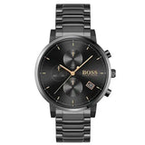 Hugo Boss Integrity Black Dial Black Steel Strap Watch for Men - 1513780 Authentic Buy Shop Now
