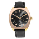 Gucci GG2570 Quartz Black Dial Black Leather Strap Watch For Men - YA142309 Authentic Buy Shop Now