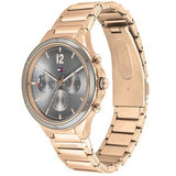 Tommy Hilfiger Eve Chronograph Quartz Grey Dial Rose Gold Steel Strap Watch For Women - 1782277 Authentic Buy Shop Now