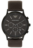 Emporio Armani Sportivo Black Dial Brown Leather Strap Watch For Men - AR2462 Authentic Buy Shop Now