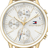 Tommy Hilfiger Carly Silver Dial Cream Leather Strap Watch for Women - 1781790 Authentic Buy Shop Now