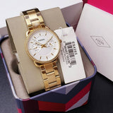 Fossil Tailor Gold Dial Gold Steel Strap Watch for Women - ES4263 Authentic Buy Shop Now