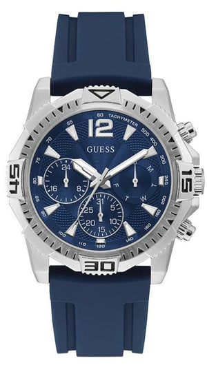 Guess Commander Blue Dial Blue Rubber Strap Watch for Men - GW0211G1 Authentic Buy Shop Now