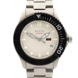 Gucci G Timeless Sport White Dial Silver Steel Strap Watch For Men - YA126250 Authentic Buy Shop Now