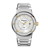 Salvatore Ferragamo F-80 Classic Silver Dial Silver Steel Strap Watch for Men - SFHY02922 Authentic Buy Shop Now