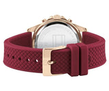 Tommy Hilfiger Haven Quartz White Dial Red Rubber Strap Watch For Women - 1782200 Authentic Buy Shop Now