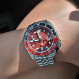 Seiko 5 Sports Thong Sia Limited Edition Red Dial Silver Steel Strap Watch For Men - SSK031K1 Authentic Buy Shop Now