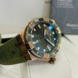 Maurice Lacroix Aikon Venturer Bronze Dial Green Rubber Strap Watch For Men - AI6058-BRZ01-630-1 Authentic Buy Shop Now