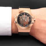 Maserati Potenza Automatic Skeleton Black Dial Black Leather Strap Watch For Men - R8821108039 Authentic Buy Shop Now