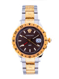 Versace Hellenyium Quartz Brown Dial Two Tone Steel Strap Watch For Men - V11040015 Authentic Buy Shop Now
